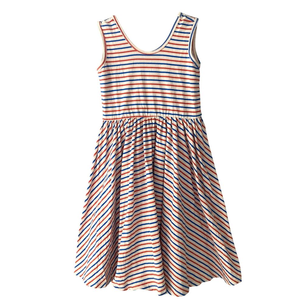 Alice + Ames Saltwater Stripe Tank Ballet Twirl Dress - Red Blue - 7